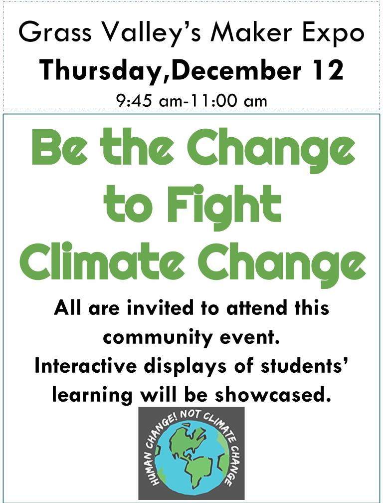 Grass Valley's Climate Change Expo- Dec 12, 2019